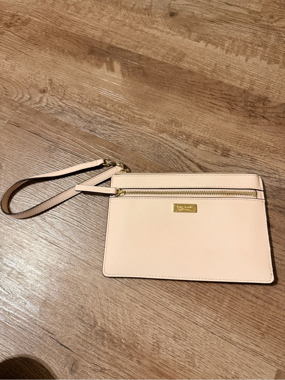 kate spade Light Blush Pink Wristlet Clutch with Gold Hardware